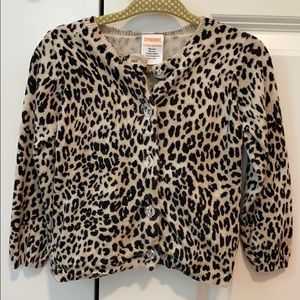 Leopard print button up cardigan